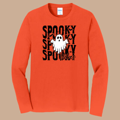 Adult Long Sleeve Shirt - Fall - Spooky Vibes  Thumbnail