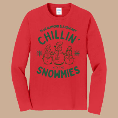 Adult Long Sleeve Shirt - Winter - Chillin With The Snowmies Green Thumbnail