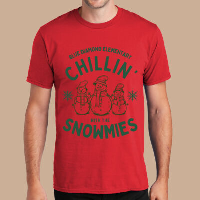 Adult T-Shirt - Winter - Chillin With The Snowmies Green Thumbnail