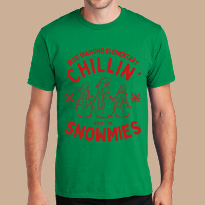 Adult T-Shirt - Winter - Chillin With The Snowmies Red Thumbnail