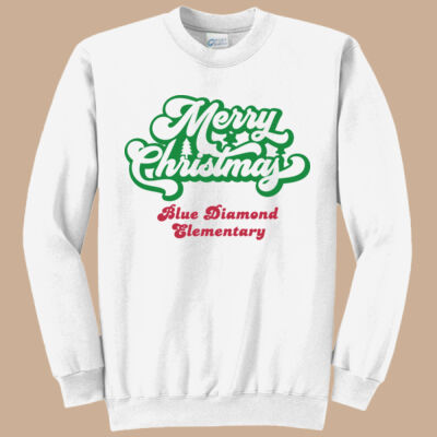 Adult Crewneck - Winter - Merry Christmas Red and Green  Thumbnail