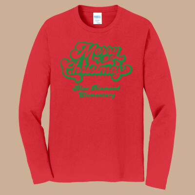 Adult Long Sleeve Shirt - Winter - Merry Christmas Green Thumbnail