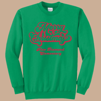 Adult Crewneck - Winter - Merry Christmas Red Thumbnail
