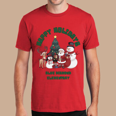 Adult T-Shirt - Winter - Happy Holidays Green Thumbnail