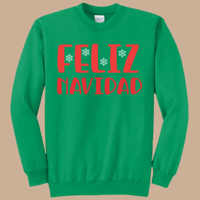 Adult Crewneck - Winter - Feliz Navidad Red Thumbnail