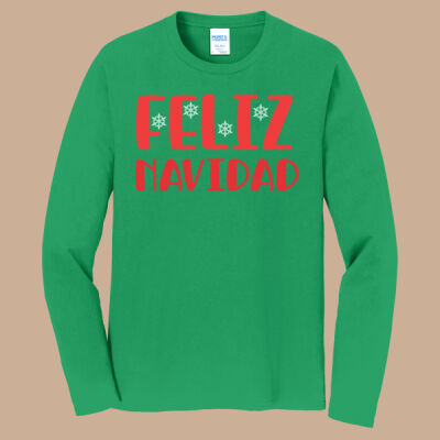 Adult Long Sleeve Shirt - Winter - Feliz Navidad Red Thumbnail
