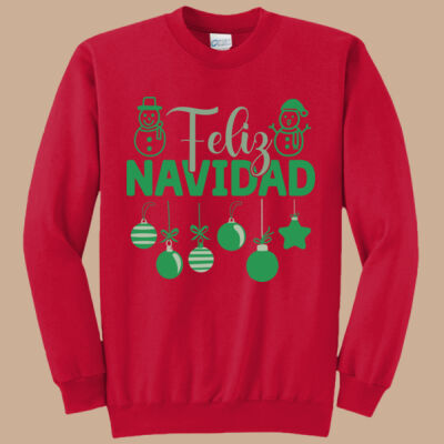 Adult Crewneck - Winter - Feliz Navidad Green Thumbnail