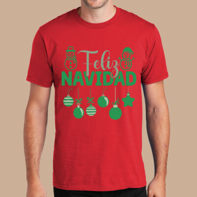 Adult T-Shirt - Winter - Feliz Navidad Green Thumbnail
