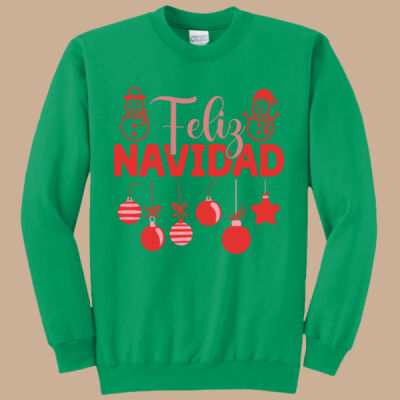 Adult Crewneck - Winter - Feliz Navidad Red Thumbnail
